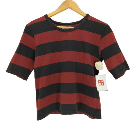 アニエスベー agnes b. PARIS ボーダー コットン 半袖クルーネックTシャツ レディース 3