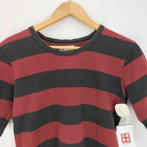アニエスベー agnes b. PARIS ボーダー コットン 半袖クルーネックTシャツ レディース 3