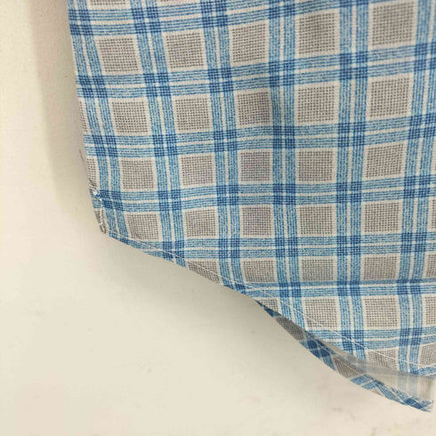 Emme te Enne イタリア製 チェック柄 コットン ワイドスプレッドカラー 長袖シャツ メンズ import:XS