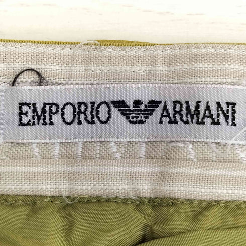 エンポリオアルマーニ EMPORIO ARMANI リネンレーヨン タック ラップスカート 巻きスカート レディース EUR:40-42