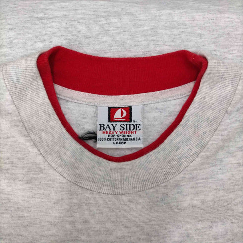 ベイサイド BAYSIDE 90S USA製 HEAVY WEIGHT JEWEL IA ホーク 鷹 プリント ネックレイヤー Tシャツ メンズ import:L