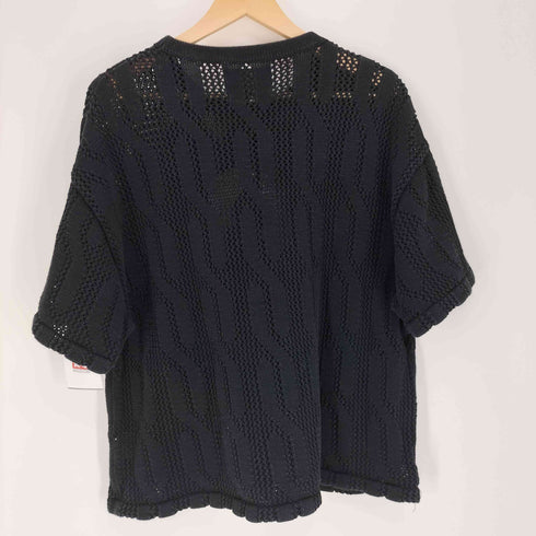 JUVENILE HALL ROLL CALL かぎ針編み ネコ ぬいぐるみ ショートスリーブ クルーネック ニット メンズ FITS ALL