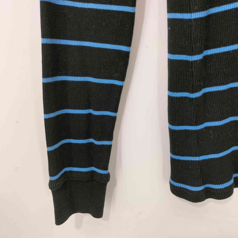 ラルフローレンゴルフ RALPH LAUREN GOLF 90s ポニー刺繍 ボーダー リブ L/S ポロシャツ レディース import:M