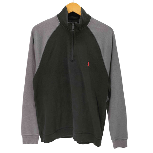 ポロラルフローレン POLO RALPH LAUREN ラグラン ハーフジップ ライトウェイトスウェット メンズ import:M