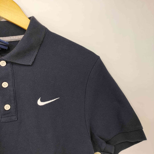 ナイキ NIKE 00s スウォッシュ刺繍 鹿の子 ピケ S/S ポロシャツ メンズ JPN:L