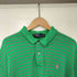 ポロバイラルフローレン Polo by RALPH LAUREN 90s コットン100 ポニー刺繍 ボーダー S/S ポロシャツ メンズ import:XL