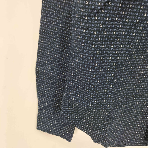 アルマーニエクスチェンジ ARMANI EXCHANGE コットン 総柄 レギュラーカラー L/S シャツ メンズ import:XS