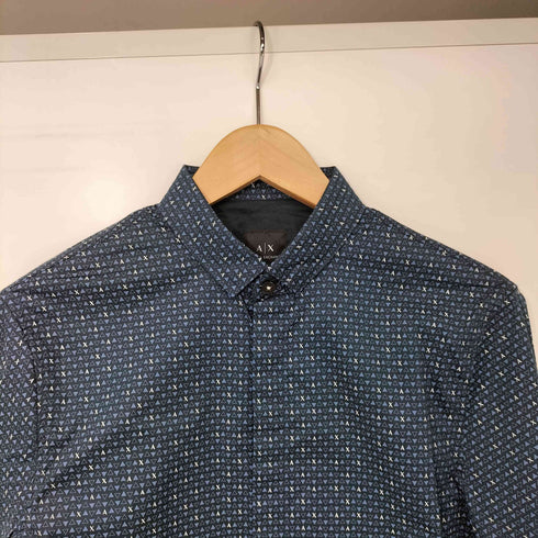 アルマーニエクスチェンジ ARMANI EXCHANGE コットン 総柄 レギュラーカラー L/S シャツ メンズ import:XS