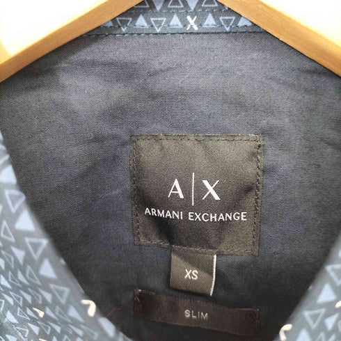 アルマーニエクスチェンジ ARMANI EXCHANGE コットン 総柄 レギュラーカラー L/S シャツ メンズ import:XS