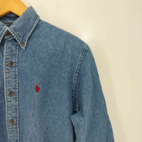 ラルフローレン RALPH LAUREN ポニー刺繍 デニム ボタンダウンシャツ レディース 9