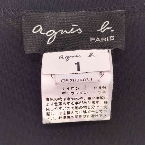 アニエスベー agnes b. PARIS ナイロン ポリウレタン 半袖 チュニック レディース JPN:1