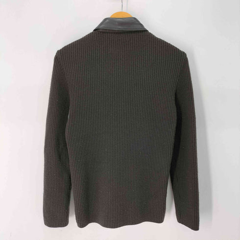 アンテプリマ ANTEPRIMA 90S 98AW 羊革 シープレザー ニット切替 レザー ジャケット レディース EUR:42