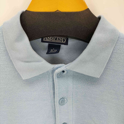 ランズエンド LANDS END 鹿の子 L/Sコットンポロシャツ メンズ L 42-44