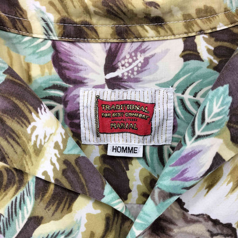 Traditional Manial オープンカラー S/S アロハシャツ メンズ