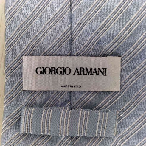 ジョルジオアルマーニ Giorgio Armani イタリア製 ストライプ柄 シルクネクタイ メンズ