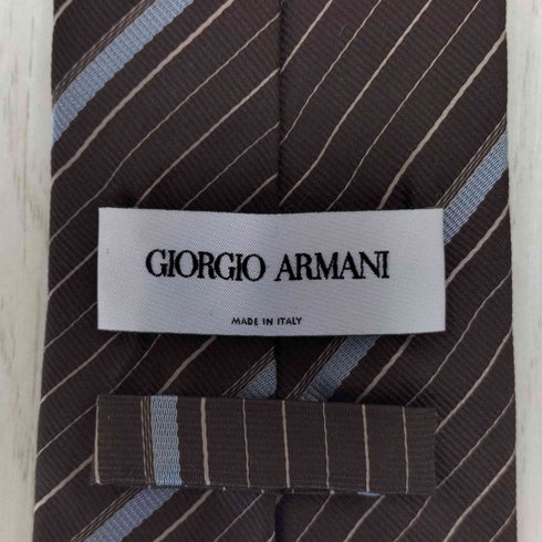 ジョルジオアルマーニ Giorgio Armani イタリア製 ストライプ柄 シルクネクタイ メンズ