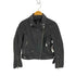 ザラ ZARA LAMB LEATHER ラムレザーダブルライダースジャケット レディース import:M