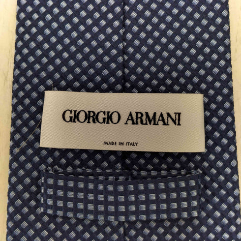 ジョルジオアルマーニ Giorgio Armani イタリア製 ドット柄 シルクネクタイ メンズ