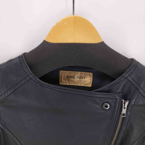 ロイヤルパーティー ROYAL PARTY PIG LEATHER ピッグレザー ダブルライダースジャケット レディース 38