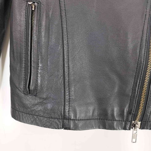 ロイヤルパーティー ROYAL PARTY PIG LEATHER ピッグレザー ダブルライダースジャケット レディース 38