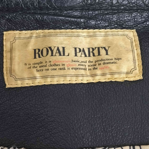 ロイヤルパーティー ROYAL PARTY PIG LEATHER ピッグレザー ダブルライダースジャケット レディース 38