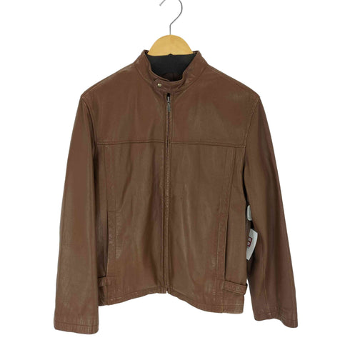 ジェイクルー J.CREW LAMB LEATHER ラムレザーシングルライダースジャケット レディース JPN:M