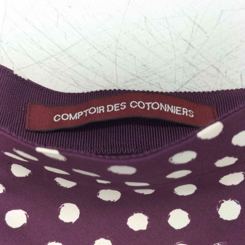 コントワーデコトニエ COMPTOIR DES COTONNIERS シルク100 ドット柄 ロングスカート レディース 9
