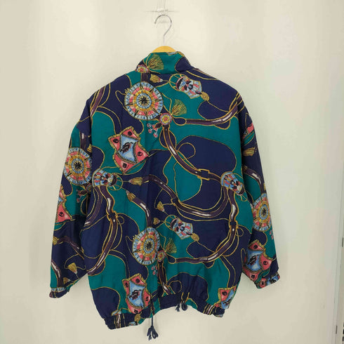 ロバートストック ROBERT STOCK 90s シルク100% ジップアップブルゾン メンズ M