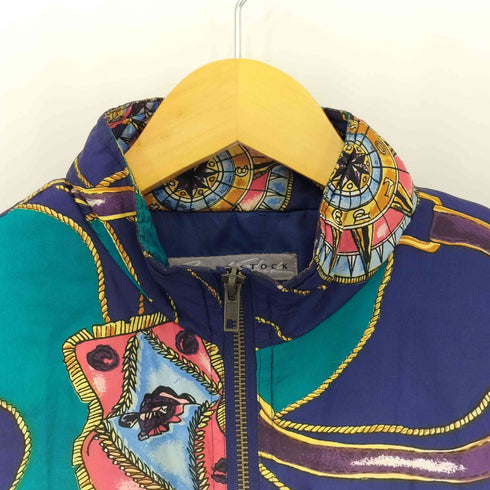 ロバートストック ROBERT STOCK 90s シルク100% ジップアップブルゾン メンズ M