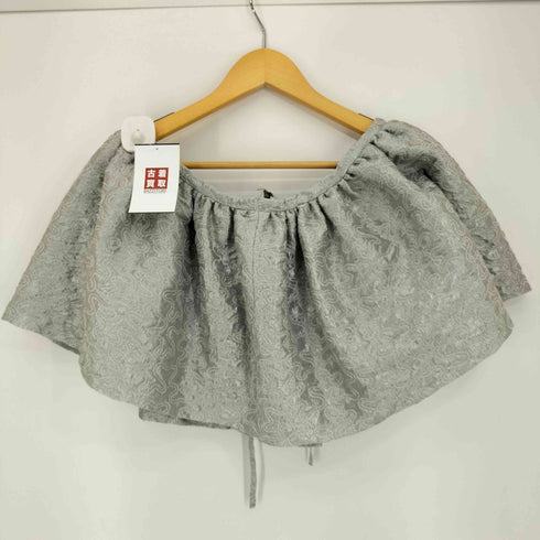 ロクビューティーアンドユースユナイテッドアローズ 6 BEAUTY & YOUTH UNITED ARROWS シルバーカラー エンブロイダリービブ レディース FREE