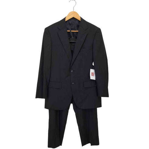 バーバリーロンドン BURBERRY LONDON ストライプ シルク混 ウール 2Bテーラードジャケット スーツセットアップ メンズ