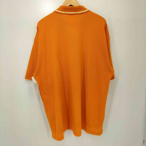 トミーヒルフィガー TOMMY HILFIGER 90s エンブレム刺繍 鹿の子 ピケ S/S ポロシャツ メンズ import:XL