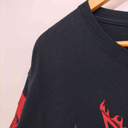 ブラックメタル バンド 来日 アートワーク プリント S/S Tシャツ メンズ import:XL