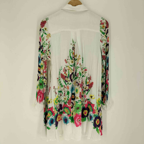 スカラー ScoLar 花柄 L/S ビックシルエット シャツ レディース JPN:M