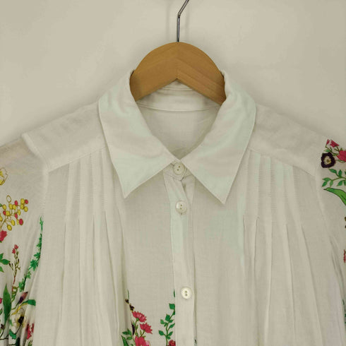 スカラー ScoLar 花柄 L/S ビックシルエット シャツ レディース JPN:M