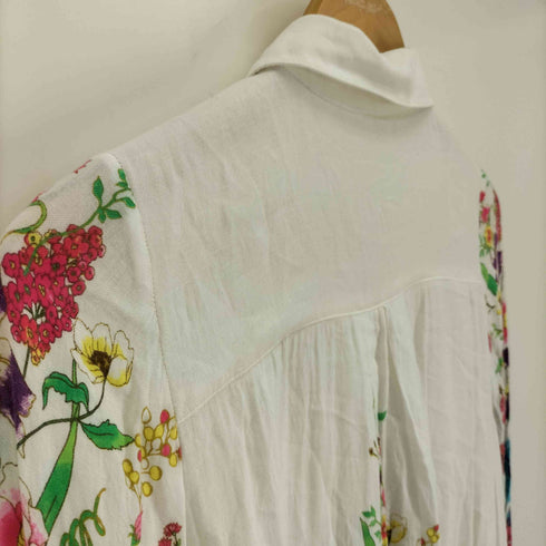 スカラー ScoLar 花柄 L/S ビックシルエット シャツ レディース JPN:M