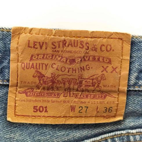 リーバイス Levis 80S USA製 ボタン裏刻印552 501 ボタンフライ デニム パンツ 82年製 レディース W27L36