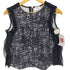 ランバンオンブルー LANVIN en Bleu サイドシアー バックジップ ツイード ノースリーブカットソー レディース EUR:38