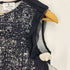 ランバンオンブルー LANVIN en Bleu サイドシアー バックジップ ツイード ノースリーブカットソー レディース EUR:38