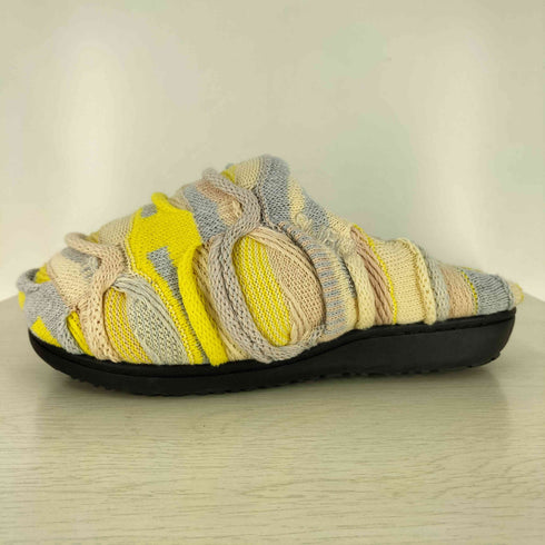 フェイクアズフラワーズ FAKE ASS FLOWERS 24SS コラボ 3D Knit Sandals YELLOW メンズ