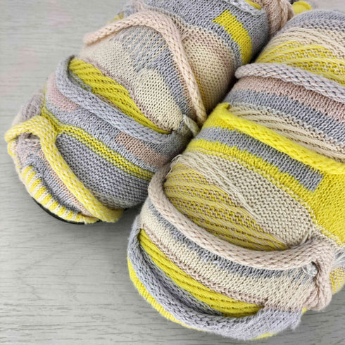 フェイクアズフラワーズ FAKE ASS FLOWERS 24SS コラボ 3D Knit Sandals YELLOW メンズ