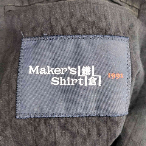 メーカーズシャツカマクラ Makers Shirt 鎌倉 シアサッカー ストライプ テーラードジャケット メンズ JPN:L