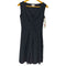 ランバンオンブルー LANVIN en Bleu Vネック タック チェック柄 ノースリーブワンピース レディース EUR:38