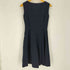 ランバンオンブルー LANVIN en Bleu Vネック タック チェック柄 ノースリーブワンピース レディース EUR:38