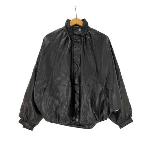 ザラ ZARA COLLECTION FAUX LEATHER BOMBER JACKET フェイクレザー ボンバー ジャケット レディース import:S