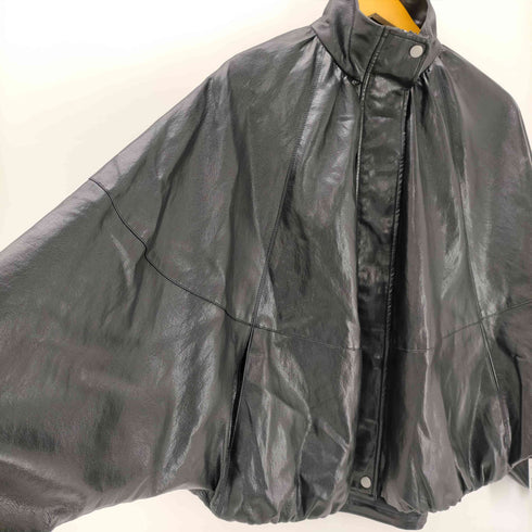 ザラ ZARA COLLECTION FAUX LEATHER BOMBER JACKET フェイクレザー ボンバー ジャケット レディース import:S