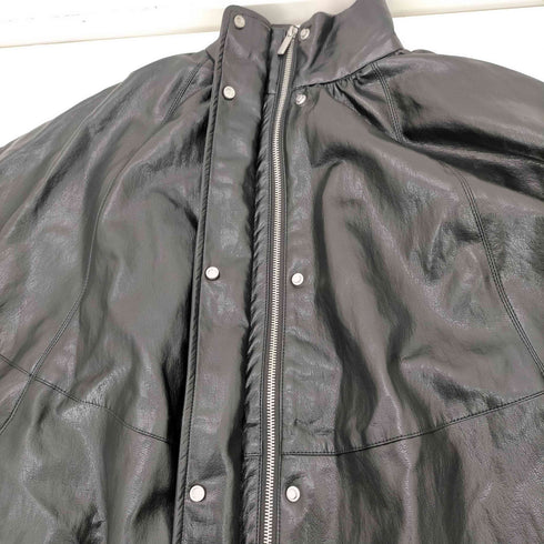 ザラ ZARA COLLECTION FAUX LEATHER BOMBER JACKET フェイクレザー ボンバー ジャケット レディース import:S