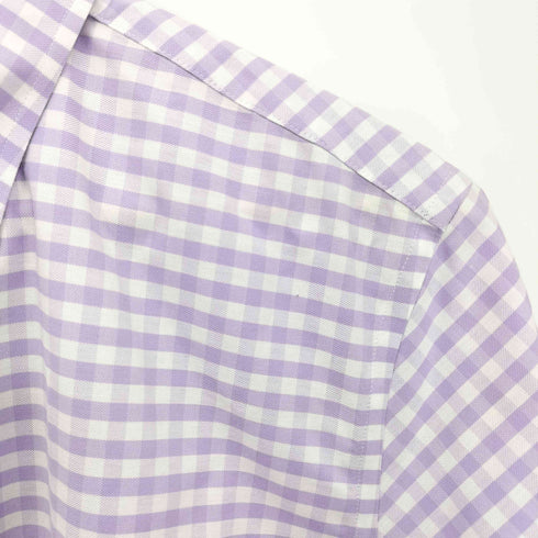 ブルックスブラザーズ BROOKS BROTHERS REGULAR NON-IRON STRETCH ロゴ刺繍 ギンガムチェック 半袖 ボタンダウンシャツ メンズ import:M