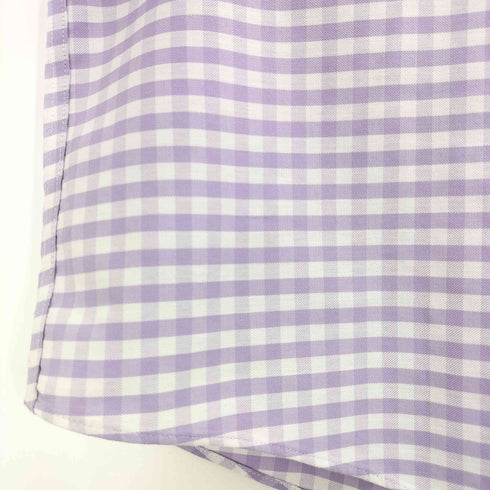 ブルックスブラザーズ BROOKS BROTHERS REGULAR NON-IRON STRETCH ロゴ刺繍 ギンガムチェック 半袖 ボタンダウンシャツ メンズ import:M