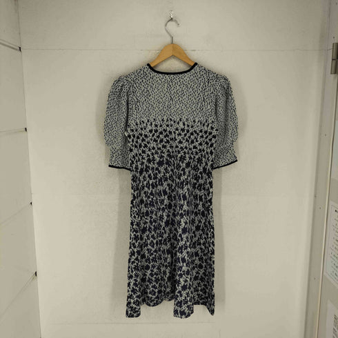 Toyoko Saito 総柄パフショルダーノーカラーシャツワンピース domestic レディース
